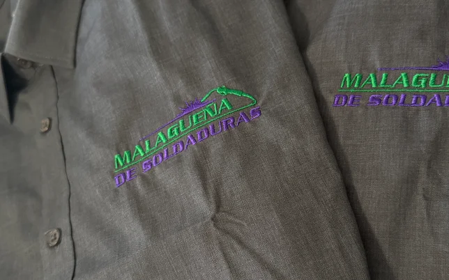 camisas bordadas malagueña de soldadura