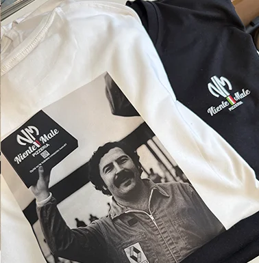 camisetas personalizadas niente male pizzeria